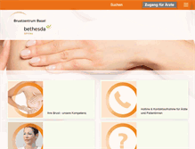 Tablet Screenshot of brustzentrum-basel.ch
